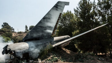 US medical transport plane crashes