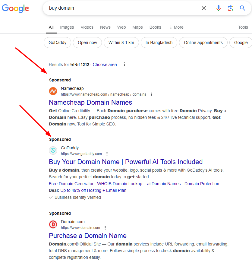 paid seo of google