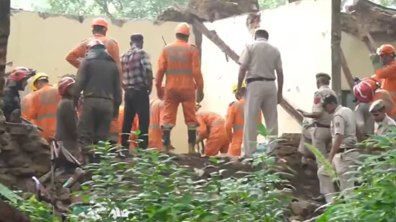Portion of Humayuns Tomb Collapses in Delhi Five Dead and Several Injured