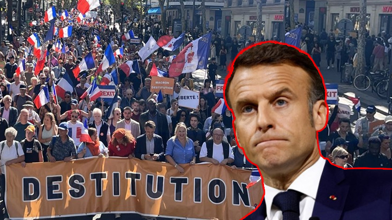 Paris Erupts in Protests Demanding Macrons Resignation