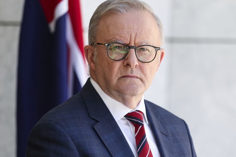 Prime Minister Anthony Albanese during a press conference at Parliament House in Canberra on Monday 22 December 2025. fedpol Photo