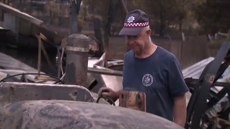 Tyrone Rice lost his home while fighting a bushfire