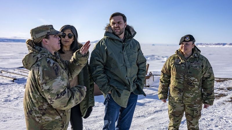 Vice President JD Vance and Second Lady Usha Vance visiting Greenland
