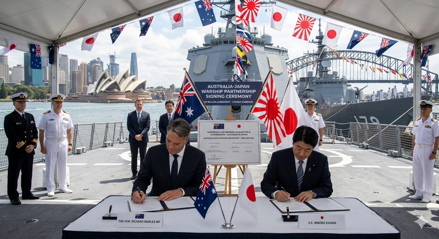 Australia signs 7bn warship deal with Japan